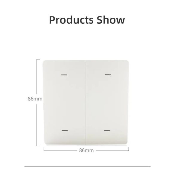 Zigbee Smart Switch EU Push Button Light Switch 2 Gang L