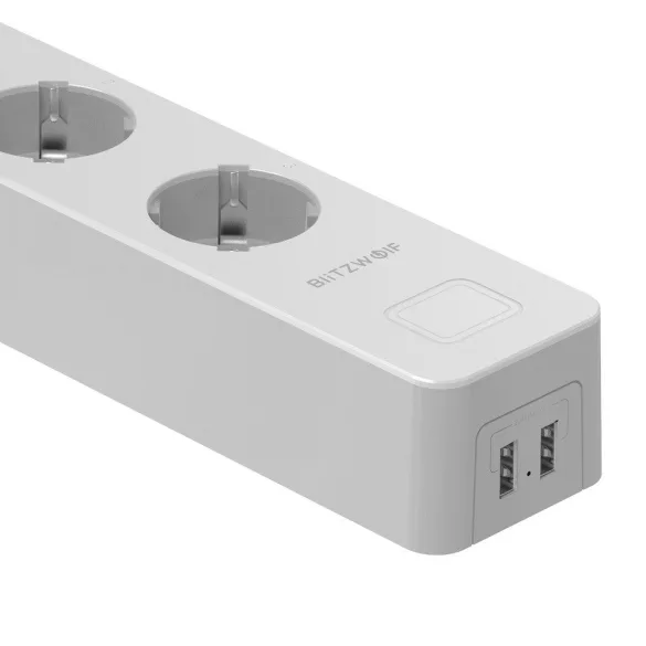 BlitzWolf BW-SHP9 intelligens elosztó 3 aljzat + 2x USB, 15A, 3300 W