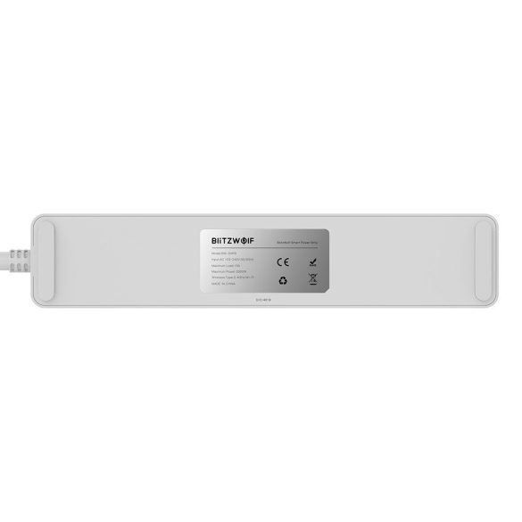 BlitzWolf BW-SHP9 intelligens elosztó 3 aljzat + 2x USB, 15A, 3300 W