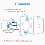 Meross Smart Wi-Fi 2 Way Wall Switch HomeKit Okos Villanykapcsoló