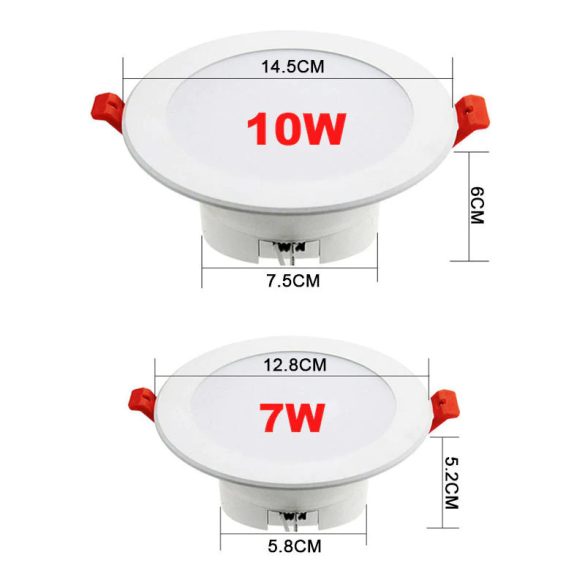 Tuya Zigbee okos LED lámpa, plafonba süllyeszthető, RGB+CCT, 10W