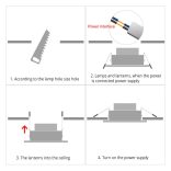 Tuya Zigbee okos LED lámpa, plafonba süllyeszthető, RGB+CCT, 10W