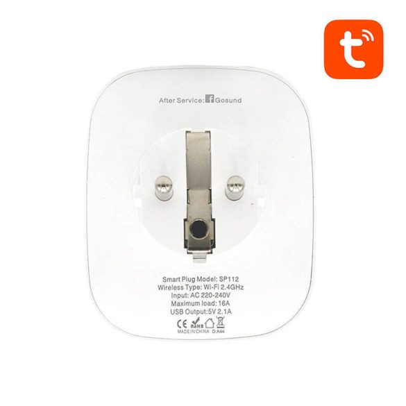Gosund SP112 2xUSB intelligens WiFi aljzat (Tuya)