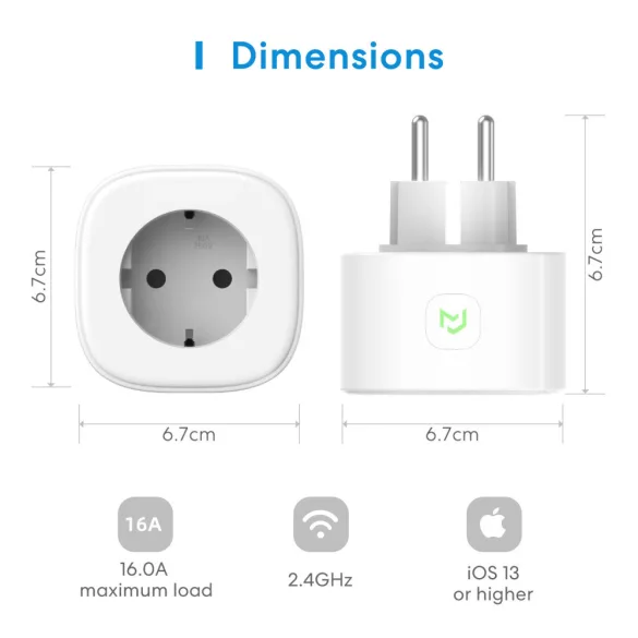 Meross Smart Wi-Fi Plug HomeKit Okos Konnektor