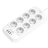 BlitzWolf BW-PC2 konnektor, 8 aljzat + 3x USB, 1x USB-C, 2500W