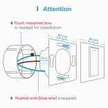 Meross Smart Wi-Fi Wall Switch HomeKit Okos Villanykapcsoló