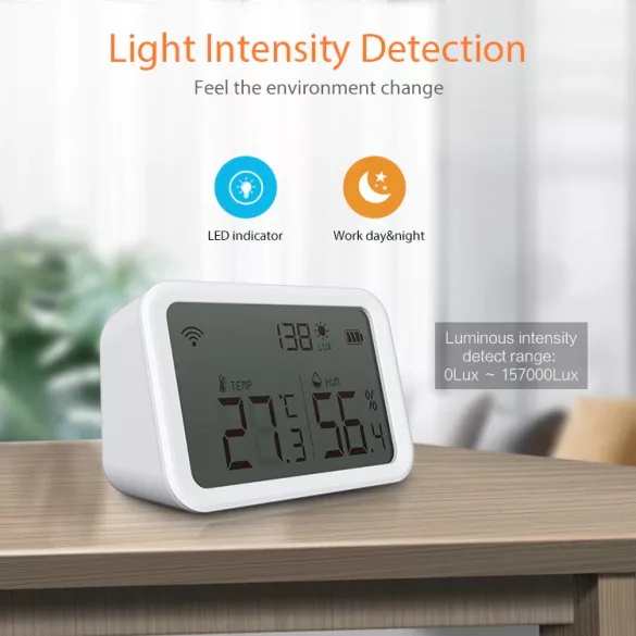 Zigbee Temperature Humidity Sensor Luminous Brightness Detector 3 in 1