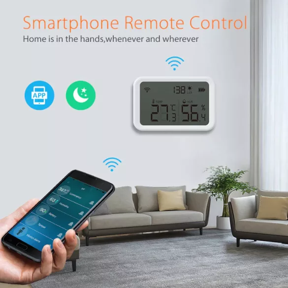 Zigbee Temperature Humidity Sensor Luminous Brightness Detector 3 in 1