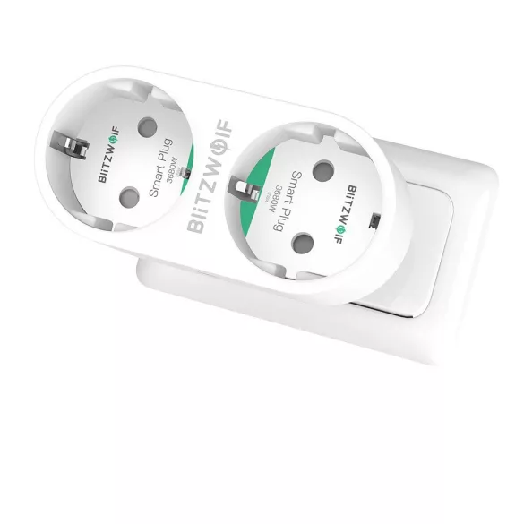 BlitzWolf BW-SHP7 intelligens aljzat, dupla WiFi, 3680W
