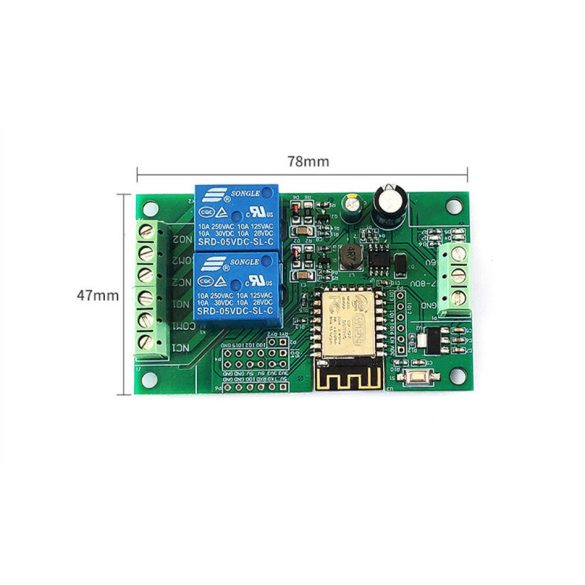 Athom HomeKit MQTT 2 Áramkörös Okos Relé