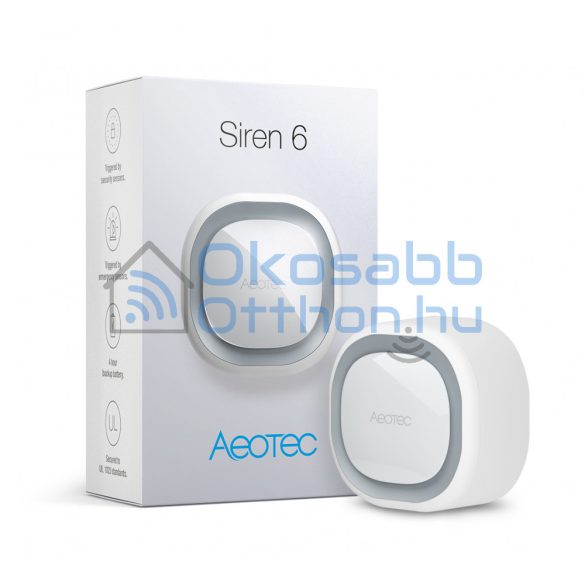 Aeotec Siren 6 – beltéri riasztósziréna – Z-Wave (ZW164)