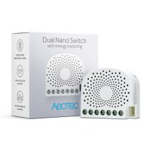   Aeotec Dual Nano Switch with Power Metering –  két áramkörös fogyasztásmérős relémodul, Z-Wave (ZW132)