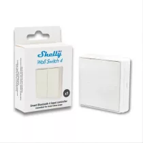   Shelly BLU Wall Switch 4 – négy gombos fali kapcsoló, keret nélküli verzió, Bluetooth