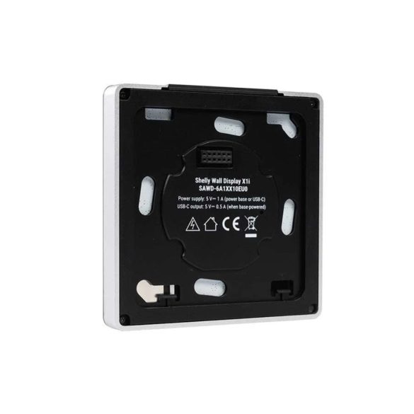 Shelly Wall Display X1i – vezérlőpanel, villanykapcsoló, Wi-Fi, Bluetooth, ezüst (SAWD-6A1XX10EU0)