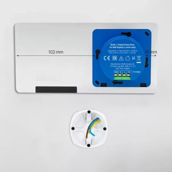 Shelly Wall Display X2i – fali vezérlőpanel és villanykapcsoló, Wi-Fi, Bluetooth, ezüst