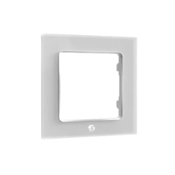 Shelly Wall Switch sorolókeret, 1-es fehér üveg előlapos