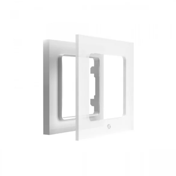 Shelly Wall Switch sorolókeret, 1-es fehér üveg előlapos