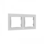 Shelly Wall Switch sorolókeret, 2-es fehér üveg előlapos