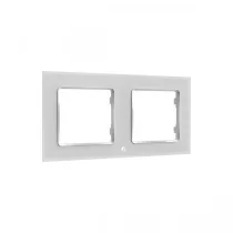 Shelly Wall Switch sorolókeret, 2-es fehér üveg előlapos