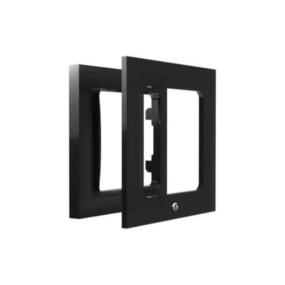 Shelly Wall Switch sorolókeret, 3-as fekete üveg előlapos