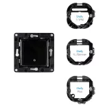 Shelly Wall Switch 1 – fali villanykapcsoló, 1 gombos, fekete
