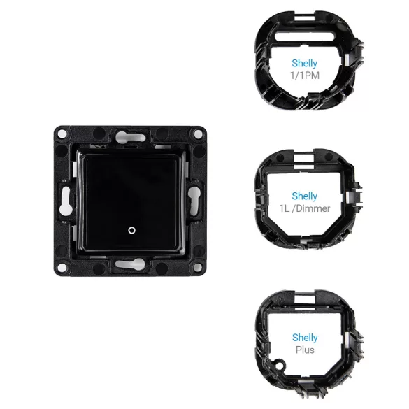 Shelly Wall Switch 1 – fali villanykapcsoló, 1 gombos, fekete