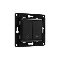   Shelly Wall Switch 2 – fali villanykapcsoló, 2 gombos, fekete