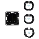 Shelly Wall Switch 2 – fali villanykapcsoló, 2 gombos, fekete