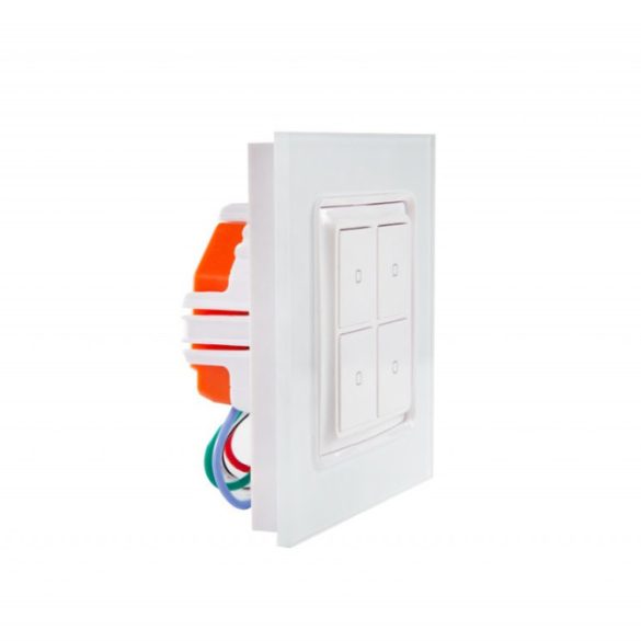 Shelly Wall Switch 4 – fali villanykapcsoló, 4 gombos, fehér