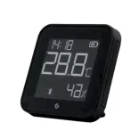 Shelly BLU H&T Display ZB – Hőmérséklet, pára és fény szenzor, e-papír kijelzővel,  Zigbee, Bluetooth, fekete