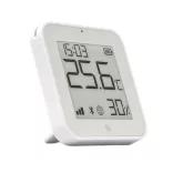 Shelly BLU H&T Display ZB – Hőmérséklet, pára és fény szenzor, e-papír kijelzővel,  Zigbee, Bluetooth, fehér