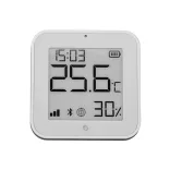 Shelly BLU H&T Display ZB – Hőmérséklet, pára és fény szenzor, e-papír kijelzővel,  Zigbee, Bluetooth, fehér