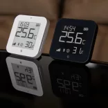 Shelly BLU H&T Display ZB – Hőmérséklet, pára és fény szenzor, e-papír kijelzővel,  Zigbee, Bluetooth, fehér