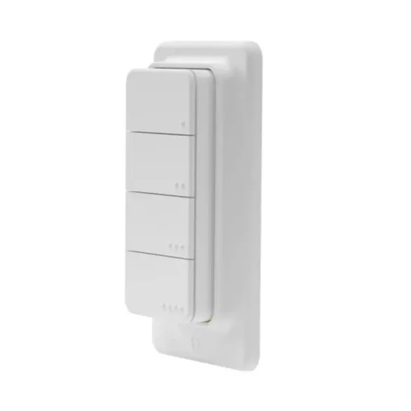Shelly BLU RC Button 4 ZB – négy gombos távirányító, Bluetooth, Zigbee, fehér