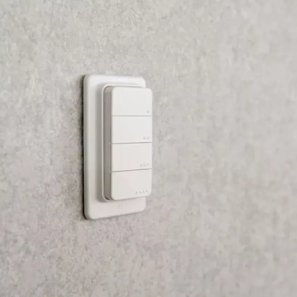 Shelly BLU RC Button 4 ZB – négy gombos távirányító, Bluetooth, Zigbee, fehér