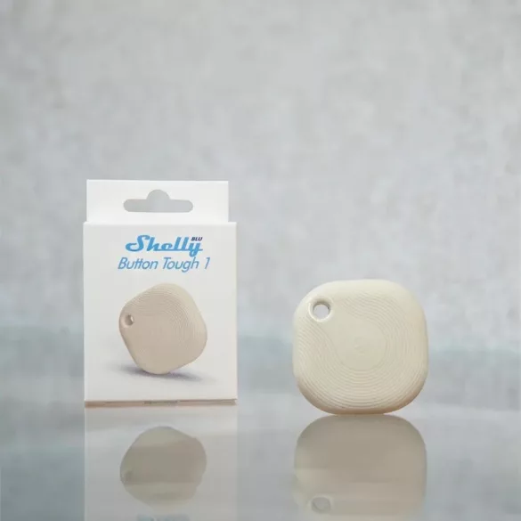 Shelly BLU Button TOUGH 1 ZB – Bluetooth, Zigbee  távirányító, elefántcsont színű