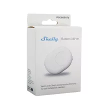   Shelly Button Add-on – nyomógomb kiegészítő relémodul foglalattal Plus (Gen2), Gen3 és Gen4 Shelly modulokhoz, fehér