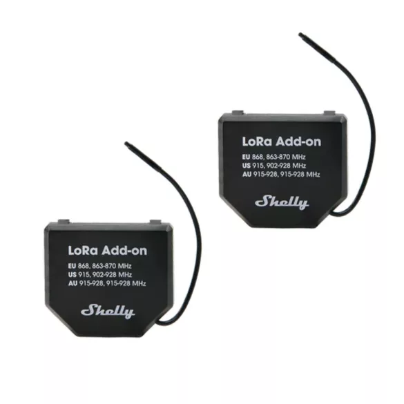 Shelly LoRa Add-on  – nagy hatótávolságú kommunikációs bővítőmodul Shelly retrofit relékhez (2 db)