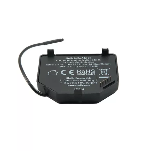 Shelly LoRa Add-on  – nagy hatótávolságú kommunikációs bővítőmodul Shelly retrofit relékhez (2 db)