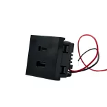 Shelly USB-A + USB-C töltő, kiegészítő modul az asztali tartóhoz, fekete