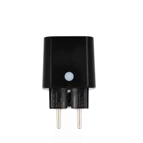 Shelly Plug M Gen3 – Wi-Fi + Bluetooth, Matter kompatibilis, fogyasztásmérős okoskonnektor, fekete