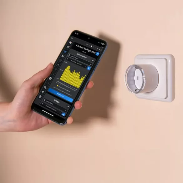 Shelly Plug S Gen3 – fogyasztásmérős okoskonnektor, Wi-Fi, Bluetooth, Matter, fekete