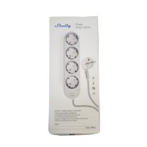   Shelly Power Strip 4 Gen4 –  okos konnektor elosztó négy aljzattal, fogyasztásmérős, Wi-Fi, Zigbee, Matter, fehér 
