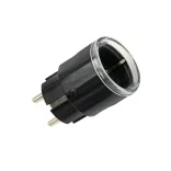 Shelly Wave Plug S – fogyasztásmérős okoskonnektor, Z-Wave LR, fekete