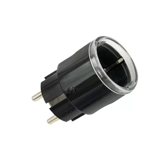 Shelly Wave Plug S – fogyasztásmérős okoskonnektor, Z-Wave LR, fekete