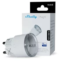   Shelly Wave Plug S – fogyasztásmérős okoskonnektor, Z-Wave, fehér
