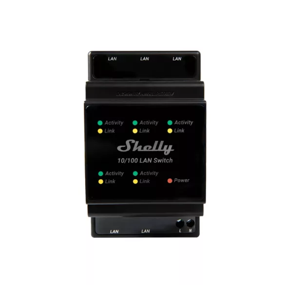 Shelly LAN Switch –  DIN-sínre szerelhető LAN switch
