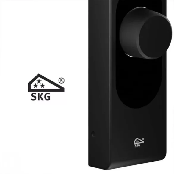 Shelly LOQED – okos zár, Wi-Fi, Bluetooth, fekete
