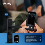 Shelly LOQED – okos zár, Wi-Fi, Bluetooth, ezüst színű