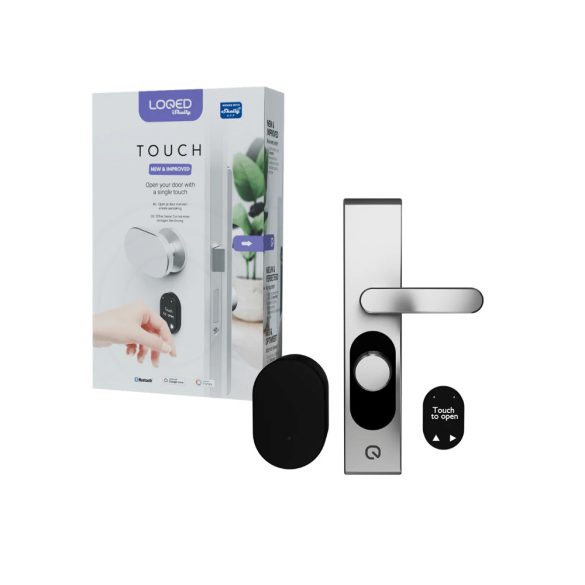 Shelly LOQED Touch Smart Lock 2s – érintős okos zár,  Wi-Fi, Bluetooth, ezüst